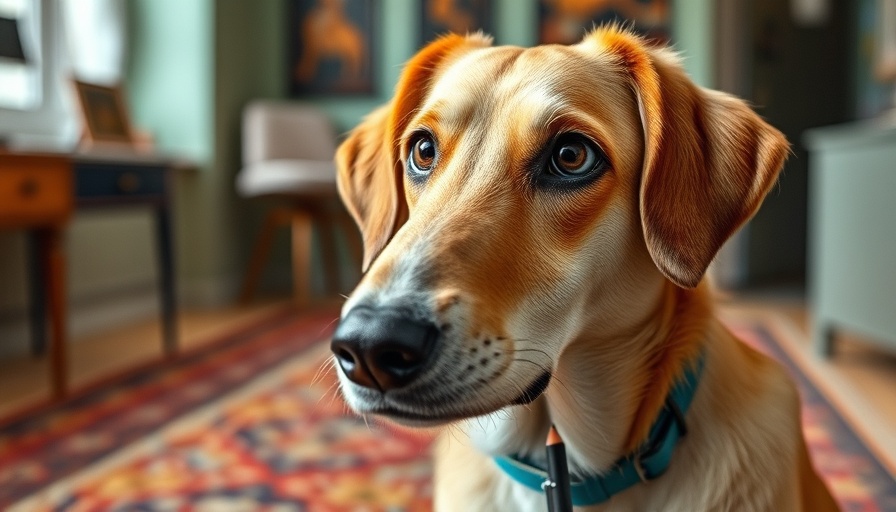 Service dog with pencil training for neurodivergent handler