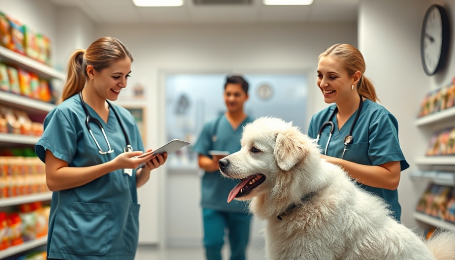 Veterinary consultation about prescription diet for dogs nutrition.