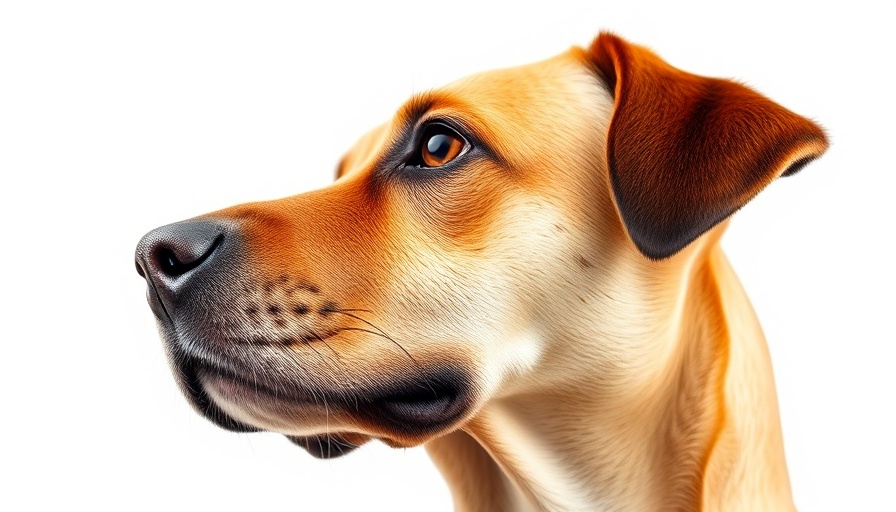 Understanding dog behavior: mature dog's thoughtful gaze.