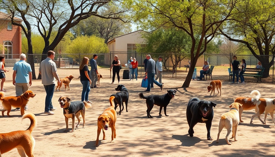 Dog park safety for puppies in a lively social setting.