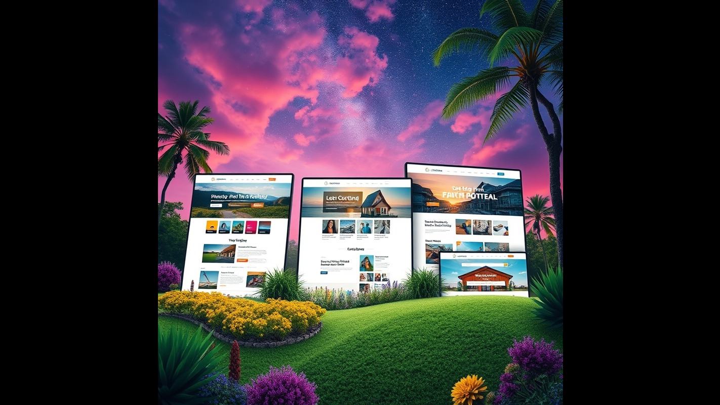 Inspire Potential: A vibrant showcase of diverse branded websites, including med spas and roofers.
