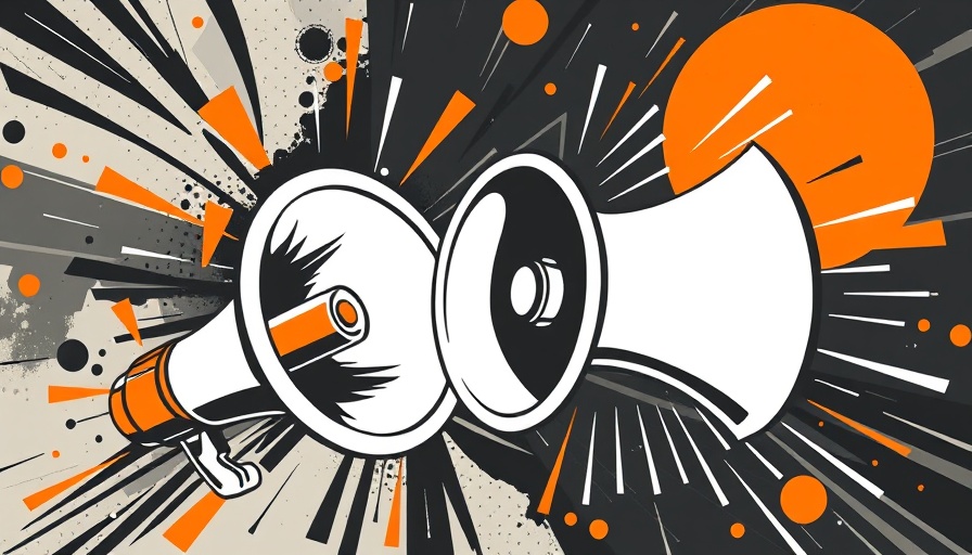 Retro megaphones illustrating Crisis Of Financial Noise