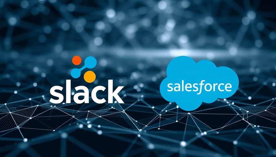 Slack AI Integration with Salesforce logo on a digital network background.