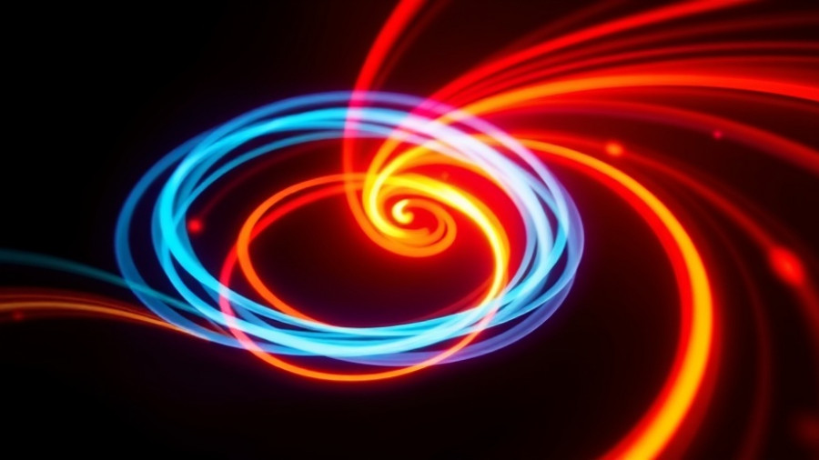 Vibrant spiral lights symbolizing agility in an audit context.