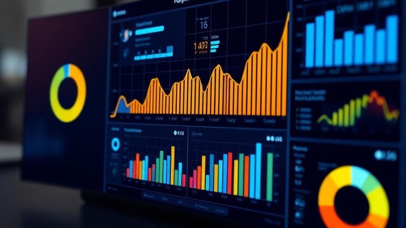 Visual representation of performance reporting and system analytics insights.