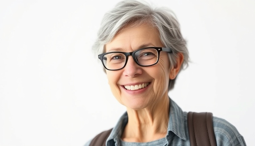 Smiling woman embodies holistic wellness, portrait on white background.