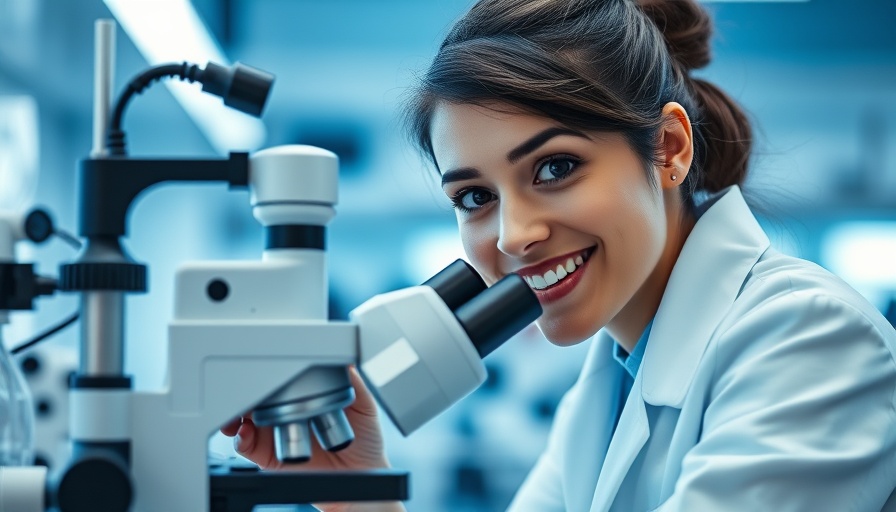 Holistic Health professional in lab setting, scientific research scene.