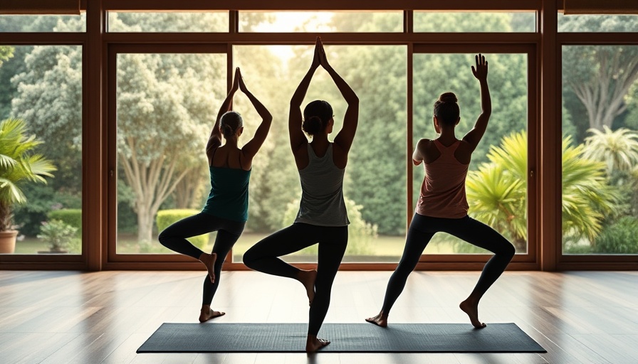 Three women practicing yoga in a peaceful studio for holistic health.