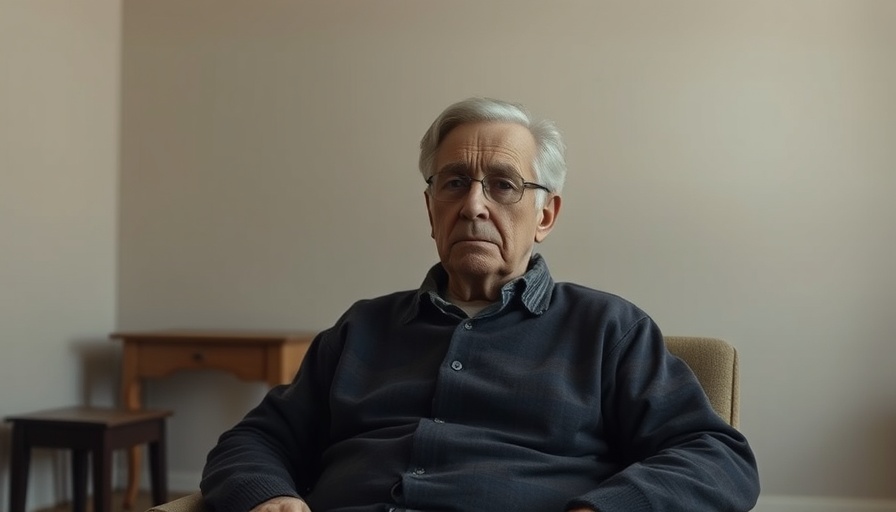 Civil compromise law: older man sits pensively in a neutral room.