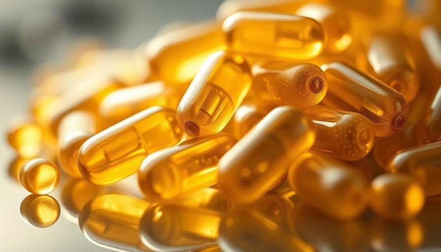 Close-up golden capsules showcasing omega-3 benefits.