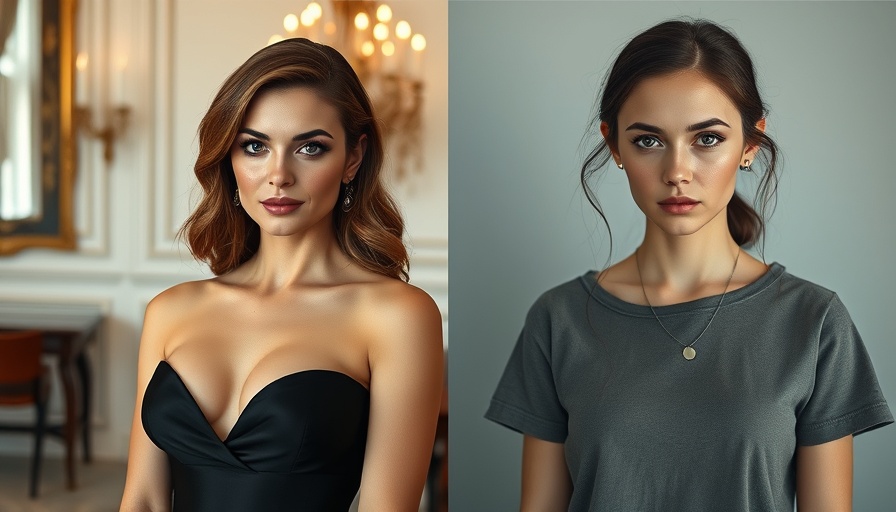 Two women with contrasting styles and expressions.