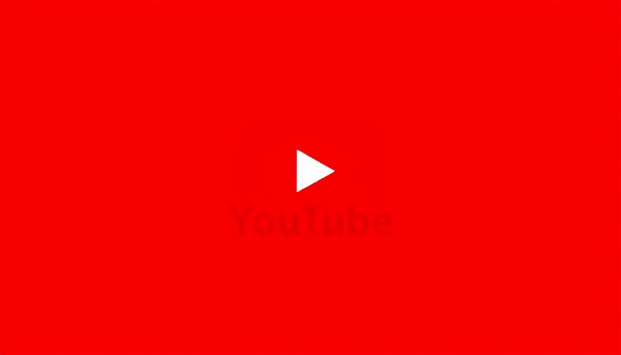 YouTube logo on a red background.