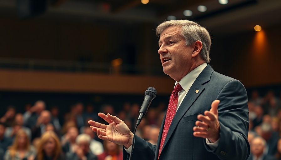 US Crypto Reserve concept with politician addressing crowd.