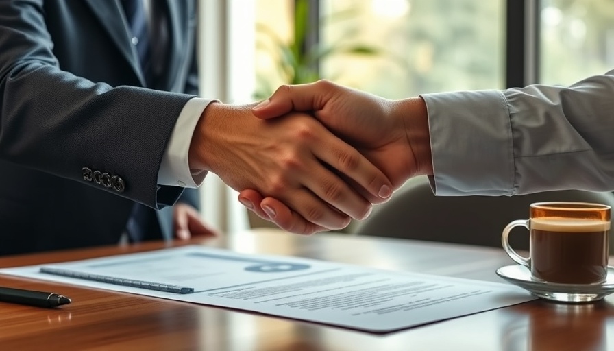 Professional handshake over documents, highlighting importance of reputation in financial services.