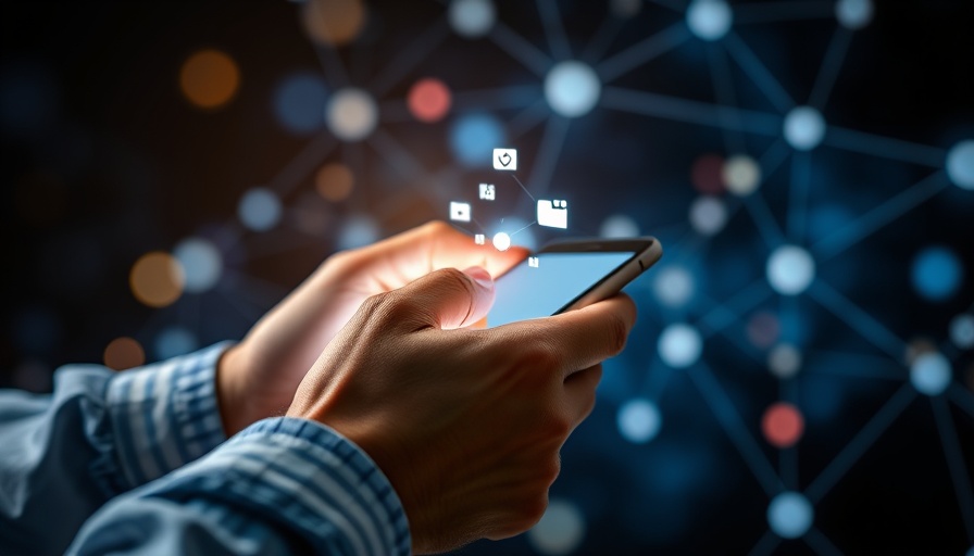 Social media in pharma marketing, smartphone interaction with icons.
