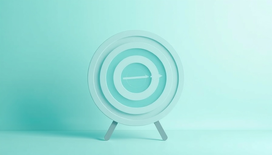Turquoise target with arrow for Marketing Strategy for Small Business 2025.