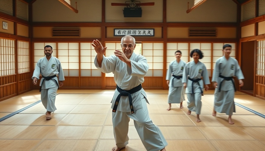 Instructor demonstrating Dojo Leadership Method to students.