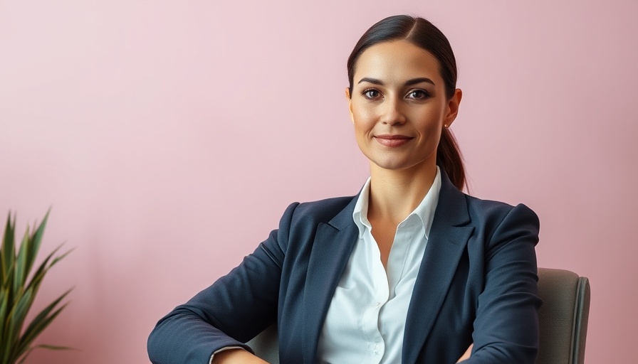 AI in advertising professional in interview setting, calm expression