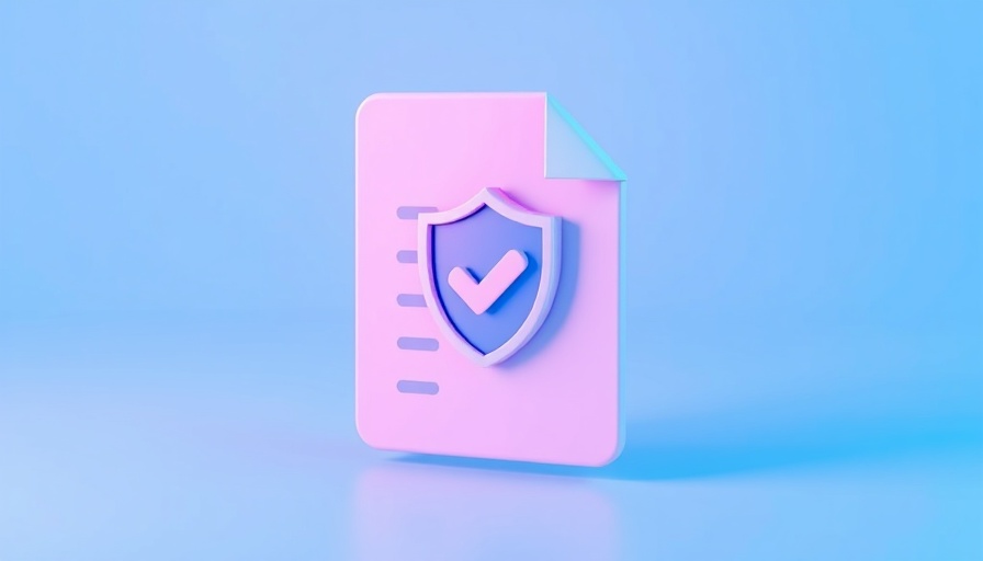 3D document with security symbols representing cybersecurity.