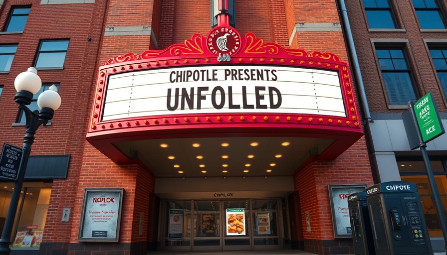 Roblox game image with Chipotle ad on theater facade