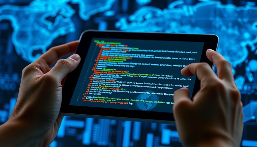 Close-up of tablet with code, hinting at API Security Multi-Layered Defense.