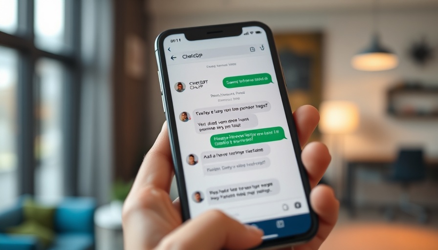 Smartphone displaying ChatGPT usage in creative content creation.