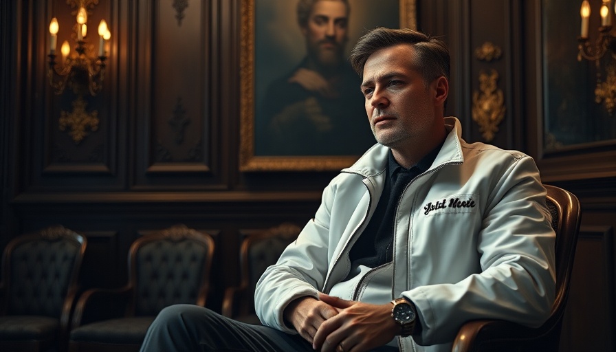 Man seated in ornate room, embodying drone delivery innovation.