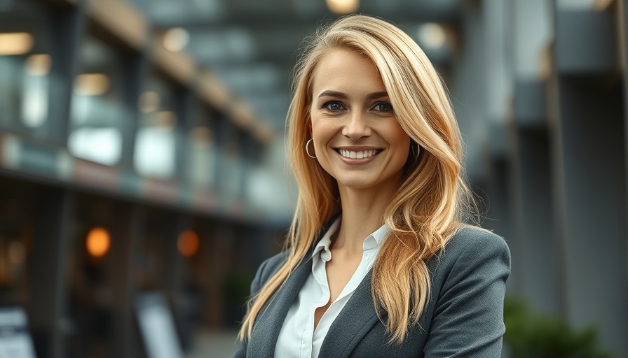 Professional woman smiling indoors, representing leadership