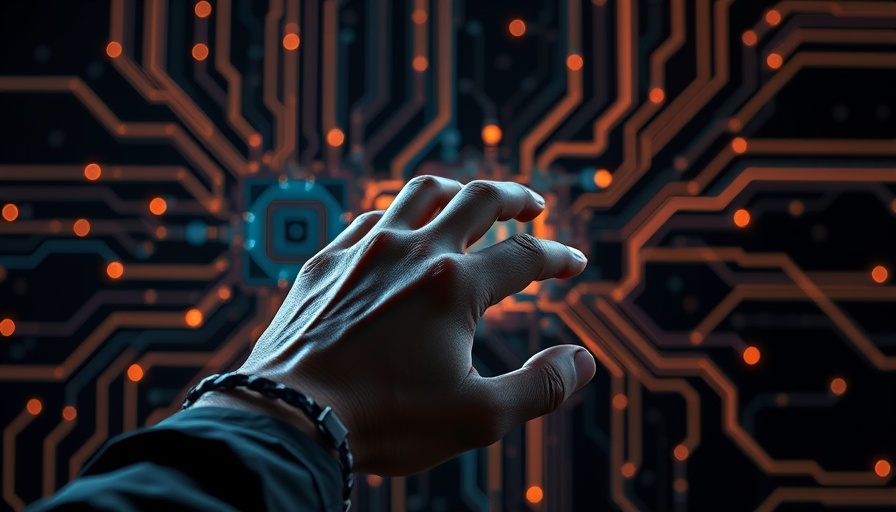 Futuristic hand engaging with AI interface highlighting AI safety.