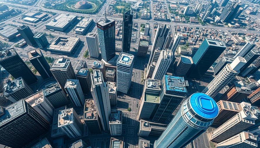 Abstract cityscape with puzzle pieces symbolizing Mergers and Acquisitions Trends 2025.