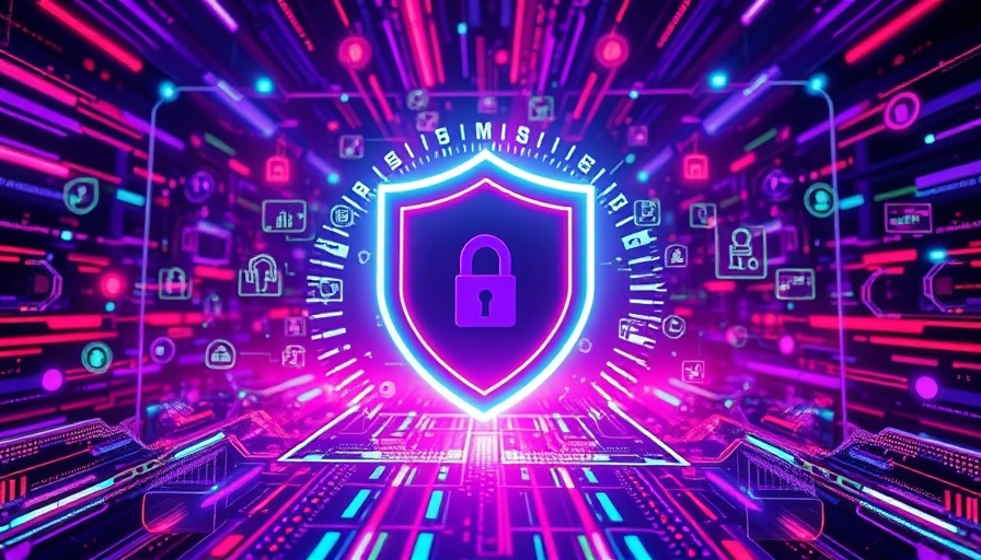 DevSecOps in the Age of Artificial Intelligence: Futuristic digital concept with security symbols.