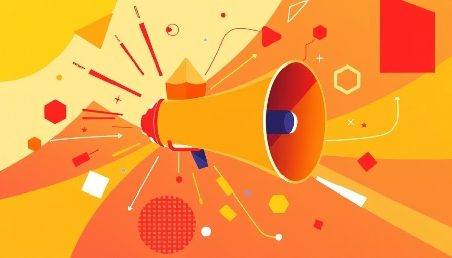 Abstract illustration of marketing megaphone as cultural moment