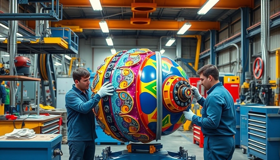 Technicians inspecting ride component at Disney World.