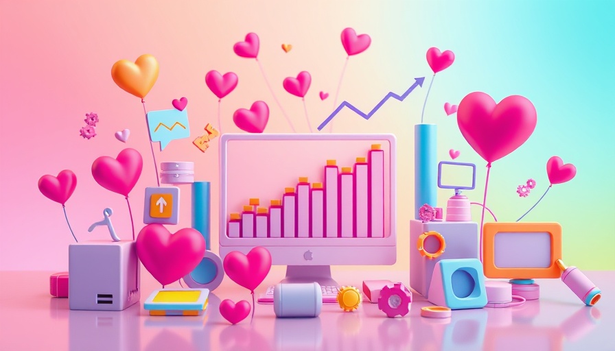 Digital elements showcasing advertising strategies on a vibrant background, ideal for small businesses in 2025.