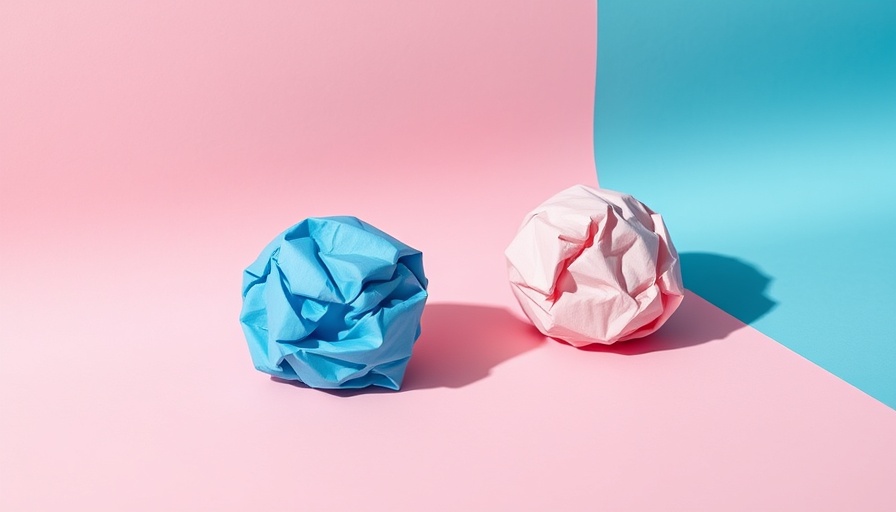 Minimalistic art with crumpled paper balls, reflecting plastic recycling crisis.
