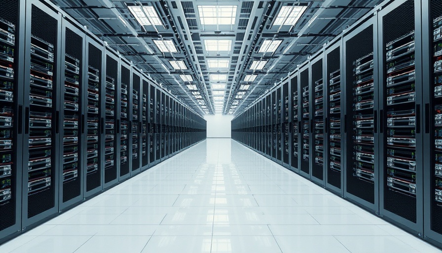 AI factories in data centers with organized server rows.