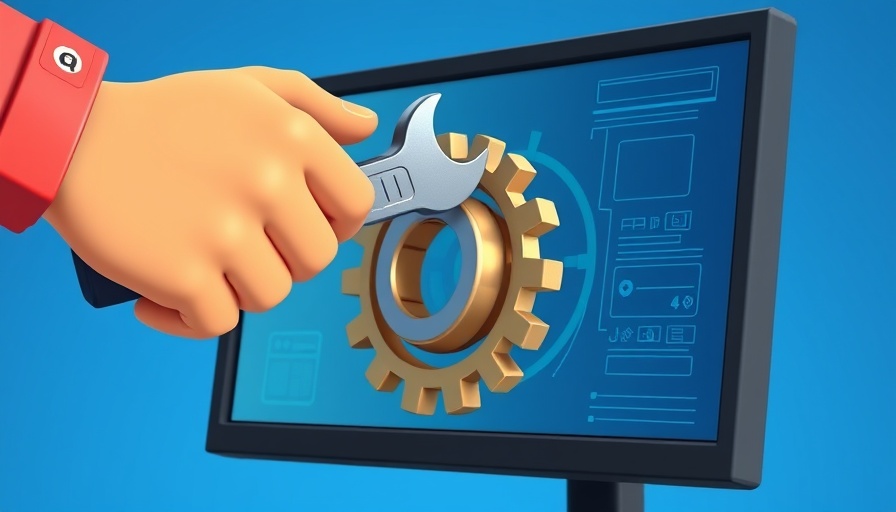 AI-powered DevOps illustrated with a cartoon hand and gear.