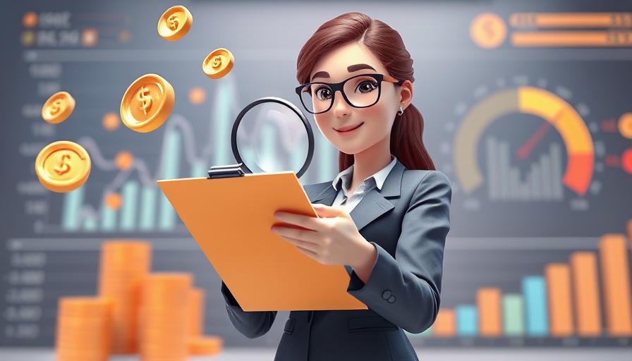 Illustration of pricing strategy elements with a businesswoman and economic symbols.