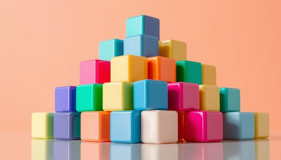 Vibrant cubes stacked, symbolizing transforming tech for good.