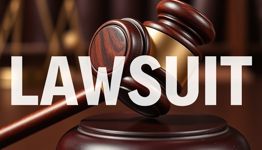Close-up of gavel with 'LAWSUIT' text - Georgia social media law.