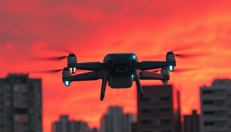 Futuristic drone delivery networks mid-flight under vivid sky