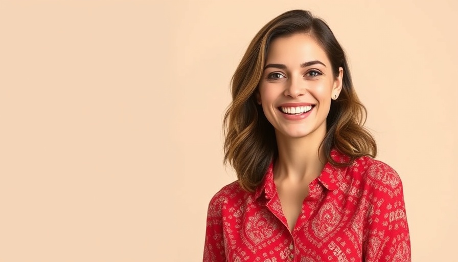 Smiling woman related to FDA approval of new Covid vaccine.