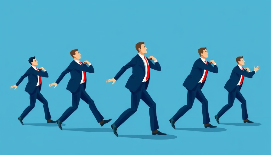 Business efficiency in startup phase depicted with geometric shapes.