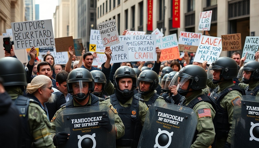 National Guard faces protesters in legal battle context