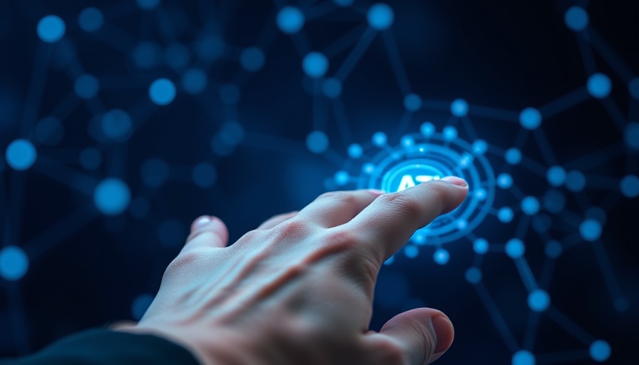 AI in Software Development: Finger interacts with digital interface