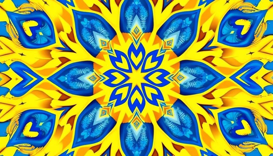 Impact of caregiving on leadership: vibrant kaleidoscopic heart design.