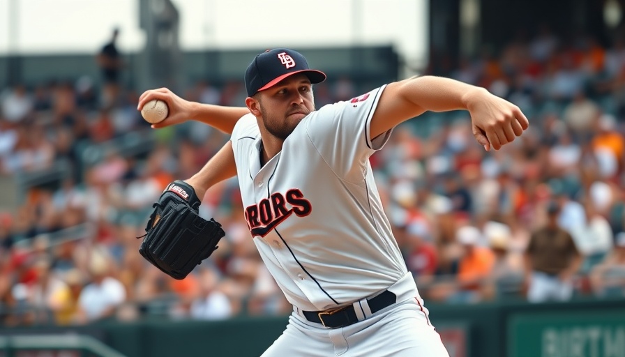 Baseball pitcher in action, showcasing dynamic motion for social media.