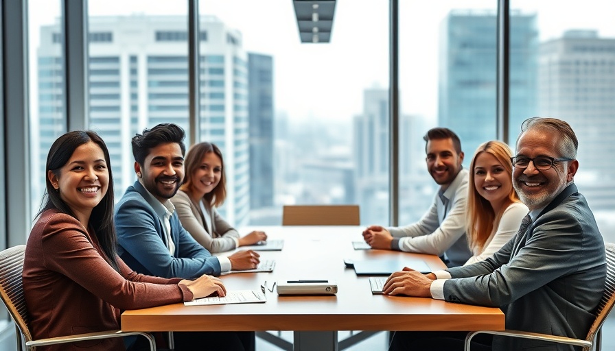 Diverse professionals discussing at Family-Owned Business Summit in a conference room.