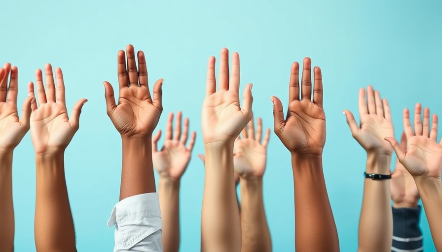 Raised hands symbolizing voluntary layoffs agreement.