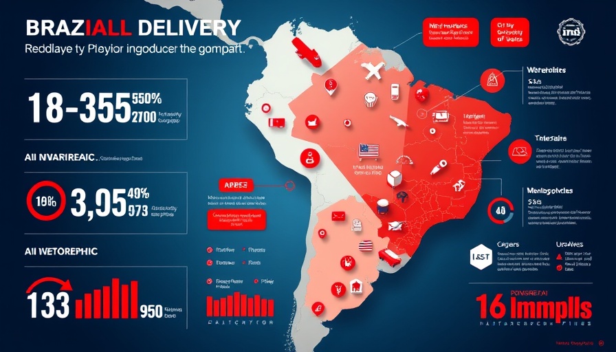 Infographic of Brazilian company iFood's statistics and reach.